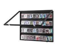 VEVOR Vitrina para 36 Tarjetas Deportivas con 98% de Protección UV, 775 x 617 x 55 mm, Vidrio de PC Transparente y Gabinete de Pared con Cerradura para Tarjetas Comerciales de Fútbol, Baloncesto