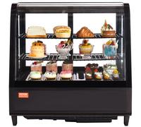 VEVOR Vitrina Refrigerada Comercial 100 L para Pastelería Tartas 2 Niveles LED