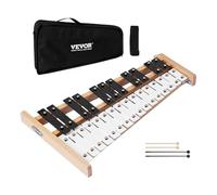 VEVOR Xilófono Glockenspiel de 27 Notas, Instrumento de Percusión Profesional con Teclas de Metal Blancas y Negras, Incluye 4 Mazos y Bolsa de Transporte, Ideal para la Enseñanza Musical, G2-A5
