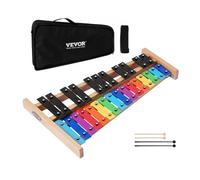 VEVOR Xilófono Glockenspiel de 27 Notas, Instrumento de Percusión Profesional con Teclas Metálicas de Colores, Incluye 4 Mazos y Bolsa de Transporte, para Principiantes, Rango de Sol 2 a La 5
