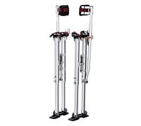 VEVOR Zancos de Trabajo de Aleación de Aluminio Altura Ajustable de 91,4-126,7 cm Zancos de Pintor Carga de 103kg Zancos para Paneles de Yeso Tamaño de Pies 27-29cm para Pintura Decoración Color Plata