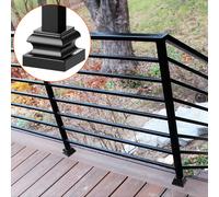 VEVOR Zapata de Barandilla Cuadrada 50 Piezas Base Plana de Soporte de Balaustre de Aleación de Aluminio con Orificios para Tornillos para Barandillas de Escaleras Juntas Torcidas de Metal de 12,7 mm