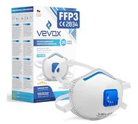 VEVOX® Mascarillas de protección respiratoria - FFP3, FFP2 o FFP1 - en set de 5, 10, 20 o 5000 - Máscaras antipolvo FFP3 / FFP2 / FFP1 con válvula