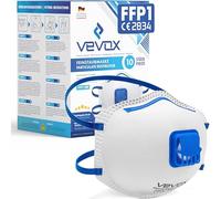 VEVOX® Mascarillas de protección respiratoria - FFP3, FFP2 o FFP1 - en set de 5, 10, 20 o 5000 - Máscaras antipolvo FFP3 / FFP2 / FFP1 con válvula