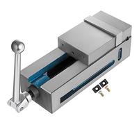 VEVR Tornillo de Banco 100mm de Ancho Visera de Fresado de Precisión Apertura de Mandíbula 120mm Prensa de Máquina de Precisión para el Acabado de Fresador, Taladradoras y Piezas de Precisión