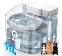 VEWO Fuente de agua grande para perros de 11 litros, dispensador automático de cuencos de agua para perros sin derrames con filtración multicapa, dispensador de agua fluida para perros con lavabo