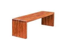 VEXDOSLE Banco de jardín para Exterior Silla De Parque Banco Al Aire Libre Banco Al Aire Libre Cuadrado Centro Comercial Descanso Doble Fila De Madera Maciza Silla Bancos de Parque para Exterior(2)