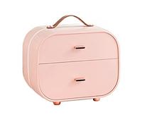 VEXDOSLE Caja de almacenamiento de cosméticos portátil, caja de cosméticos con doble cajón, accesorios para el cabello, caja de almacenamiento de joyas, caja organizadora de maquillaje (C)