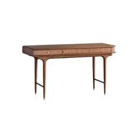 VEXDOSLE Escritorios para Computadora Escritorio nórdico de Madera Maciza, Escritorio francés Retro Roble Negro, Medieval for el hogar, for Ordenador Mesa de Centro