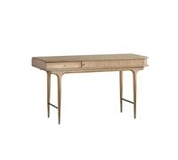 VEXDOSLE Escritorios para Computadora Escritorio nórdico de Madera Maciza, Escritorio francés Retro Roble Negro, Medieval for el hogar, for Ordenador Mesa de Centro