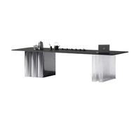 VEXDOSLE Escritorios para Computadora Mesa de té Moderna y Sencilla for el hogar, Dormitorio, Escritorio for Ordenador, Sala Estar, Mesa negociación, Placa Roca for Oficina Mesa de Centro