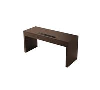 VEXDOSLE Escritorios para Computadora Mueble de Oficina Cuero y Madera Nogal 160 cm, Ideal for Estudio en casa o Empresa Mesa de Centro