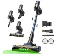 Vexilar Aspiradora sin Cable V12 Potente Succión 58KPa, Aspiradora Antienredos, Escoba Aspirador sin Cable Autonomía 50 Minutos, Filtración de 5 Etapas, para Suelo/Alfombra/Pelo de Mascotas/Coche