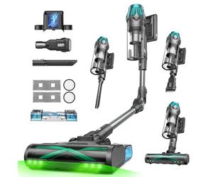 Vexilar Aspiradora sin Cable V15Max 65KPa, Aspiradora Inalámbrica Antienredos, 60 Minutos Autonomía, con Fregado, Depósito de 1,5L, Hermoso Diseño, Aspirador Escoba para Suelos/Alfombras/Coche/Pelos