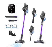 Vexilar Aspiradora sin Cable V8PRO 35KPa,Aspirador 3-en-1 Autonomía 40 Mins, Escoba Aspiradora sin Cable Potente Succión,Aspirador Vertical para Pelo de Mascotas/Alfombra/Suelo/Coche