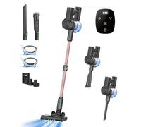 Vexilar Aspiradora sin Cable V9PRO 40KPa Potente Succión, 6-en-1, Escoba Aspiradora sin Cable Autonomía 50 Mins,Aspirador Vertical para Pelo de Mascotas,Alfombra,Coche y Suelo,Rosa