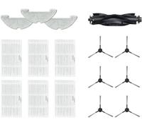Vexilar Repuestos de 1 Cepillo Principal, 6 Cepillos Laterales, 6 Filtros HEPA, 3 Mopas Lavables Aptas para Fregar,para Robot Aspirador y Fregasuelos W9/W11/W15