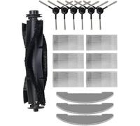 Vexilar Repuestos de 1 Cepillo Principal, 6 Cepillos Laterales, 6 Filtros HEPA, 3 Mopas Lavables Aptas para Fregar,para Robot Aspirador y Fregasuelos W9/W11/W15