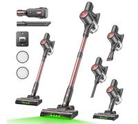 Vexilar V10Pro Aspiradora sin Cable 45KPa Potente,Aspiradora Fácil Limpieza,Autonomía 45 Min,Batería Extraíble,Accesorios Multiusos,Aspirador Escoba Ligero para Suelos/Alfombras/Coche/Pelo de Mascotas