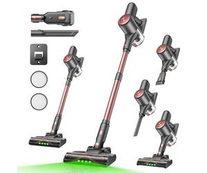 Vexilar V10Pro Aspiradora sin Cable 45KPa Potente,Aspiradora Fácil Limpieza,Autonomía 45 Min,Batería Extraíble,Accesorios Multiusos,Aspirador Escoba Ligero para Suelos/Alfombras/Coche/Pelo de Mascotas