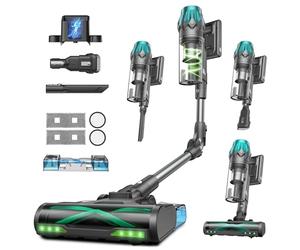 Vexilar V15Max Aspiradora sin Cable 65KPa/60 Min/1,5L, Aspiradora Inalámbrica con Fregona, Antienredos, Fácil Limpieza,Tendencias de Moda, Aspirador Escoba Vertical para Suelos/Alfombras/Pelos/Coche