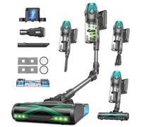 Vexilar V15Max Aspiradora sin Cable 65Kpa/60Min,con Fregona y Tanque de Agua,Anti-Enredo,Escoba Aspirador Autoportante,Fácil Maneja,Aspiradora Fregadora sin Cable para Suelos/Alfombras/Pelos/Coche