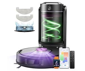 Vexilar W15 Robot Aspirador y Fregasuelos, Potente Succión de 10000Pa, Aspirador Robot con Sistema de Navegación Láser, Mapa Multicapa Inteligente,Larga Duración, 4L Base Autovaciado sin Bolsa