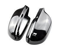 Vexilon 2 Pcs Car Mirror Cover, for, A4 A5 S5 B8.5 RS5 RS4 S6 S4 Signal Light Protection Cubierta de espejo lateral pintable(Bright black-B8)