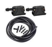 Vexilon 7 unids/set de limpiaparabrisas delantero coche, boquilla lavado brazo, chorros 4 vías, válvula retención Ajustable, manguera tubo, pieza 2m T, junta recta Boquilla lavaparabrisas