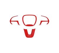 Vexilon Accesorios for la decoración del volante automóvil, for DODGE, Challenger 2015+, for, Durango 2014+, for, Charger Decoración de moldura de ventilación de aire para(RED 4 PCS)