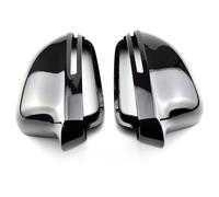 Vexilon Auto Rearview Mirror Cap, for, A4 A5 B8 A3 8P A6 C6 Q3 ABS Carbon Fiber Car Side Door Mirrors Cover Tapa de la cubierta del espejo retrovisor del coch(Bright black)