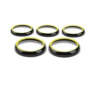 Vexilon Cubierta de Anillo de Salida de ventilación de Aire for Coche, decoración de embellecedor for Clase A W176 GLA X156 CLA C117, Accesorios ABS Moldura de ventilación(Yellow,2014-2018 CLA)