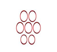 Vexilon Cubierta embellecedora de Anillo de ventilación de Aire de CA for Asiento Trasero de Tablero Central de Coche for Clase A W177 GLB GLA CLA B 2020-2023 Moldura de ventilación(Rot,2020-2023 GLA