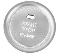 Vexilón Decoración del coche, interruptor de botón parada arranque motor, pegatina tapa embellecedora cubierta, para 3 Axela Cx-3 Cx-4 Cx-5 Ajuste del interruptor de encendido(Silver)