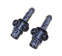 Vexilon Estilo de coche, parachoques delantero, boquilla for faros, rociador, arandela chorro, limpiador, soporte adaptador cubierta Boquilla de lavado de faros de coche(Pair)