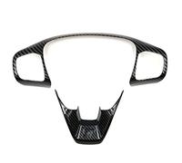 Vexilon , for Ford, for Focus, for Kuga, for Escape 2018 2020, for Fiesta, for MK8 Bronco ABS Car Styling Interior Volante Cubierta Trim Etiqueta Accesorios Adhesivo para Volante(Black Style A 2pcs)