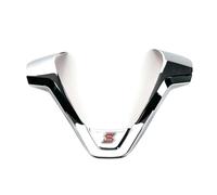 Vexilon For Ford, for New Fiesta MK7, for Ecosport, for Figo, for B-MAX, for KA+, Accesorios de Estilo Coche, Adhesivo Decorativo embellecedor Cubierta Volante Adhesivo para Volante(A Chrome Glossy)