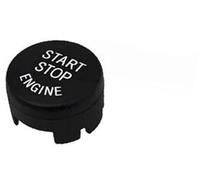 Vexilón Interruptores de botón coche Arranque del motor Reemplazar cubierta Interruptor parada Accesorio Decoración llave, para BMW, para E60 E90 E70 Ajuste del interruptor de encendido(BLACK B)