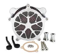 Vexilon Kit de filtro aire, for Harley, entrada Touring Electra Glide Road King Tri 2008-2016 Dyna Fat Bob Softail 2016-2017 Reemplazo del filtro de aire de la motocicleta(E)