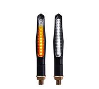 Vexilon Luz de señal giro, relé incorporado E24, señales que fluyen for motocicleta, lámpara parada DRL, iluminación Flash, intermitente frenado Luz intermitente de motocicleta(Yellow)