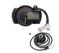 Vexilon Medidor digital LCD de luz moderna for motocicleta, velocímetro, tacómetro, odómetro, ajustable, 7 colores, 15000 rpm Medidor de tablero de bicicleta(With Sensor-B)