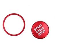 Vexilón Molduras interiores del coche Botón de arranque y parada motor Reemplazar la cubierta Decoración interruptor llave Universal, para Vw, para Ajuste del interruptor de encendido(Red 1 2 3cm)