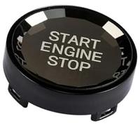 Vexilón Molduras interiores del coche, embellecedor adhesivo botón interruptor de parada arranque motor, para Bmw, para X1 E84 E81 E87, para X5 E70 Ajuste del interruptor de encendido(Schwarz)