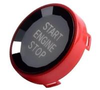 Vexilón Molduras interiores del coche, embellecedor adhesivo botón interruptor de parada arranque motor, para Bmw, para X1 E84 E81 E87, para X5 E70 Ajuste del interruptor de encendido(Rot)