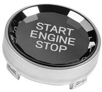 Vexilón Molduras interiores del coche, embellecedor adhesivo botón interruptor de parada arranque motor, para Bmw, para X1 E84 E81 E87, para X5 E70 Ajuste del interruptor de encendido(Silver)