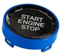 Vexilón Molduras interiores del coche, embellecedor adhesivo botón interruptor de parada arranque motor, para Bmw, para X1 E84 E81 E87, para X5 E70 Ajuste del interruptor de encendido(Blue)