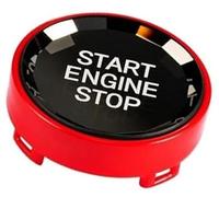 Vexilón Molduras interiores del coche, embellecedor adhesivo botón interruptor de parada arranque motor, para Bmw, para X1 E84 E81 E87, para X5 E70 Ajuste del interruptor de encendido(Rot)