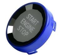 Vexilón Molduras interiores del coche, embellecedor adhesivo botón interruptor de parada arranque motor, para Bmw, para X1 E84 E81 E87, para X5 E70 Ajuste del interruptor de encendido(Blue)