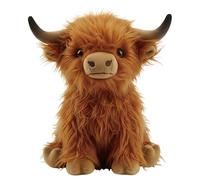 Vexilon Peluche de vaca de tierras altas, animales de peluche de vaca de las tierras altas, animales de peluche realistas, decoración suave para fiestas, cumpleaños, regalos de Escocia, 25 cm