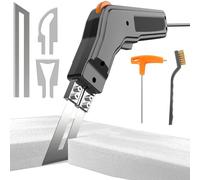 VexNook Cortador eléctrico de poliestireno de 300 W con 3 cuchillas de nicromo, cortador de calor eléctrico con 0-600 ℃, cortador de tela profesional para EPS, EPP, placas KT, EVA, PU, goma y tela